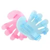 Hundvalp husdjur plast badkar porste kam massage palm hand fingerhandske renare blå / rosa