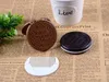 Specchio per trucco cosmetico a forma di biscotto al cioccolato carino portatile + pettine Lady Girl Bel design di biscotti con pettine XB18