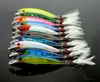 Hengjia minnow pesca wobblers iscas 10 pcs 9cm 8g plástico pesca isca isca pesco penas artificiais penas agudas de pilha de pesca de isca dura