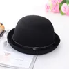 New Spring Autumn Winter Wool Women Top Hats Fashion Street Stingy Brim Hat Female Dome Cap GH-47