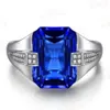 فيكتوريا Wieck العلامة التجارية تصميم الأزياء والمجوهرات 8ct الياقوت الأزرق 925 فضة مقلد الماس خاتم الزواج هدية Size8-13