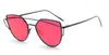 Aimade 2020 nouvelles lunettes de soleil œil de chat femmes marque créateur de mode double poutres or Rose miroir Cateye lunettes de soleil pour femme UV400251I