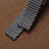 20 mm 22 mm 24 mm neue hochwertige polierte Haifisch -Mesh -Watchbänder Solid Links Straps Armbänder elegante Edelstahl -Promotion 267p2295662