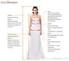 2020 Nowy Elegancki Szyjki Długie Suknie Wieczorowe Aplikacje Satyna Zipper Back Arabskie Formalne Suknie Wieczorowe Vestido de Noche Prom Dresses