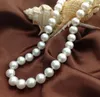 Groothandel 8-9mm White Flawless Perfect Circle Glare Natural Pearl Necklace S925 Silver Buckle