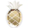 800pcs Pineapple Paper Plates White and Gold Pineapple Party Supplies Fruit Partyware Tropical& Hawaiian Luau Party