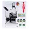 Kit per microscopio biologico giocattolo educativo per studenti Freeshipping Microscopio per principianti per bambini 1200X con lampada a specchio Regalo di compleanno per bambini