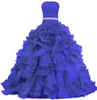 2020 Hign qualité jolie robe de bal robe de Quinceanera perlée à volants longueur de plancher à lacets Sweet 16 robe occasion spéciale robes de bal