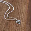 10pc Dog Paw Print Love Heart Pendant Necklace Women Spring Fashion Style Animal Animal Pet Palm Palm Paw Mark Print Necklace Party Gift300D