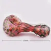 Gold fumed Craft Glass Hand Pipes Mini Style Smoking Pipe Tobacco Burner Beautiful Design Portable Dabber Rig