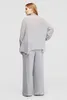 Senaste 2016 Silver Chiffon och Lace Spaghetti Mother of Bride Pant Suits Billig långärmad jacka Tre del plus size Custom3809651