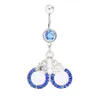 YYJFF D0018 Handcuffs Belly Navel Button Ring Mix Colors