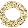 Mens Real 14k Geel Gold Fill Box Byzantine Link Collier 24 inch