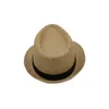 Vente la moins chère 20 pièces hommes femmes enfants chapeaux de paille doux Fedora Panama chapeaux en plein air plage voyage chapeau de soleil garçons filles enfants Jazz casquette ceinture été