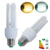 Hög effekt AC 85-265V 9W E27 2835 SMD U Form LED Corn Bulb Spotlight LED-lampa takljusfri frakt