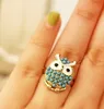Owl Pearl Ring For Women Cute Mix Colors Korean Style Girl Jewelry Gift New Hot Wholesale Blue White Pink