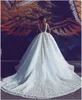 Charmante robe de bal dos nu robes de mariée perlée dentelle florale appliques robes de mariée chérie 2017 sexy magnifique tulle longue robe de mariée