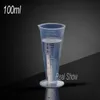 10pcs lot laboratory pp plastic 100ml conical measuring jug cup with round base with exact scale measuring cup