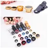 Detachable FishEye Wide Angle Macro 2X Telepo 4in1 Kits for Xiaomi Redmi iPhone Samsung HTC phones CL852X lens3988981