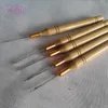 Hook Needles 50 units per bag Woodenbamboo Handle Simple Pulling Needle Micro Ring Tools for I tip hair extension hooks4284231