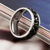 30 Uds. Anillos de acero inoxidable con cadena giratoria para hombre de alta calidad y ajuste cómodo, joyería completa, lotes de trabajo 2531