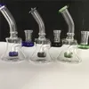 7.2 Inch Glass Recycler Oil Rigs Bong with 4MM Quartz Banger Nail Free Silicon Container Jar Percolators with 14mm Bowl bubbler 3 colour