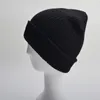 Man vinter hattar för kvinnor beanie cap unisex manschett slät skalle beanie toboggan knit hatt mycket mjuk