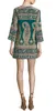 Robe fourreau à imprimé vintage pour femmes Robes à manches 3/4 109A713
