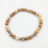 SN0619 Человек -йога браслет 6 мм Lava Jasper India Agate Onyx Garnet Nutural Stone Bracelet