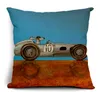 Hot Sale 45X45CM Decorative Pillow Covers Lovely Cartoon Dog Driving Cars Almofadas Cotton Linen Pillow Case Christmas Decorative Gifts