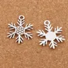 Große Weihnachtsschneeflocken-Charme-Perlen, heiße Anhänger, 100 Stück/Los, 19 x 24 mm, tibetisches Silber, Modeschmuck, DIY L738