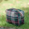 Klassieke rechthoekige plaid cosmetische tas visgraat Houndstooth make-up tassen met ritssluiting wolmateriaal Domil106-676