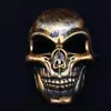 Skrämmande skalle spökmaskar halloween party horror mask full ansikte vuxna män skyddar krigare mask bauta party mask guld silver koppar ems gratis