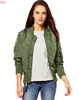 Women Bomber Jacket 2016 Autumn Spring Ladies Jackets Tops Solid Color Zipper Baseball Coats Slim Sport Jackets Women Black Green SV027216