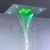 Contemporary Rain And Waterfall Shower Head 110V~220V Alternating Current Colorful LED Bathroom Top Shower Set L-50X36P