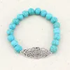 2016 Nowa Bransoletka Unisex Styl Etniczny Biżuteria Handmade Natural Turquoise Charm Bransoletka Bardzo piękna prezent wysokiej jakości łańcuch bransoletka