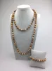 ST0009 8mm New Design Picture Jasper Stone Bead Necklace Making 42 inch Long picture stone necklace2647