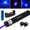 301 Powerful Blue Violet Pen Pointer 405nm Beam Light Laser 18650 Battery + Charger