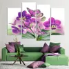 4 Panel Schöne schmetterling orchidee blumen gedruckt auf leinwand für wohnzimmer wohnkultur wandkunst ölgemälde kein rahmen