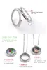 Charmful 4 Colors Floating Locket Pendant Necklace women Magnetic Living Memory Glass Floating Charm Locket With bead Chains DIY necklaces