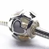 14K Gold Heart and Mother of Pearl 100 925 Sterling Silver Beads Fit Pandora Charms Bracelet Authentic DIY Fashion Jewelry4456460