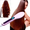 Raktar hår rätare LCD -elektriska hårstrånare kameran Hot Iron Brush Auto Fast Hair Massager Tool Hairs Straightener