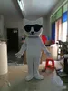 2017 Горячие продажи Прекрасный большой белый кот кукла костюм талисмана Свободная перевозка груза