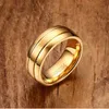 Nouvelle arrivée anneaux en acier en titane noir pour la bande de mariage GoldblackSteel Dinger Ring For Mens Womens6540170