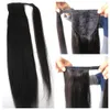 Fashion Human Hair Ponytail Extensions Human Hair Ponytail Hairpieces Straight Ponytail Human Hair 20inch