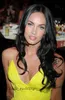 Sexig gul färg Megan Fox Evening Dress Spaghetti Straps Red Carpet Short Celebrity Prom Dress Party Gown6330023