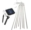 8 pièces 30/50cm LED bande ampoules douche pluie lumières solaire alimenté météore douche étanche jardin lumière lampe décor