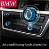 For BMW X1 F48 X5 X6 E70 E71 F15 F16 F30 F10 F32 F34 F01 F45 F20 F07 Car Styling Air Conditioning Knobs Audio Circle Trim Auto Accessories