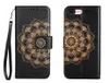 Откидная крышка для iPhone 5 6 6 S 7 8 Plus Case кожаный бумажник роскошный суд цветок для iPhone6 iPhone7 Case откидная крышка