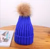 Winter Mode Frauen Beanie klassische eng gestrickte Pelz Pom Poms Hut Frauen Mütze Winter Beanie Kopfbedeckung Kopfschmuck Kopfwärmer Top Qualität